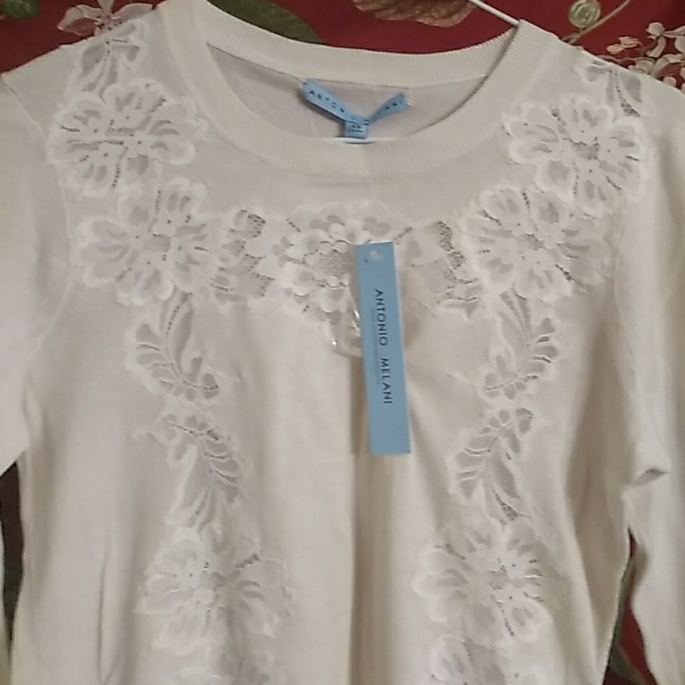 Antonio Melani ivory silk shirt xs - Picture 2 of 3